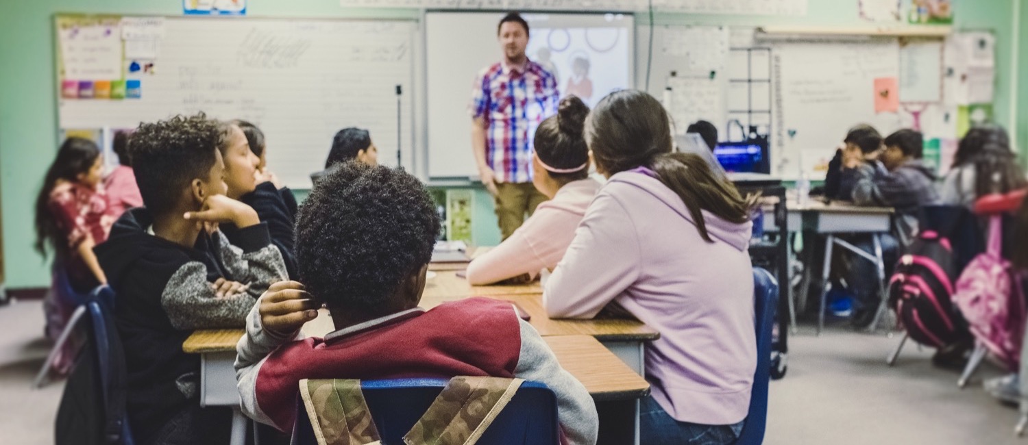 Students sitting in classroom