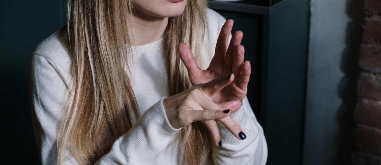 Woman using ASL